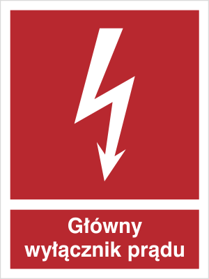 Znak główny wyłącznik prądu na Płycie Świecącej (219-04)