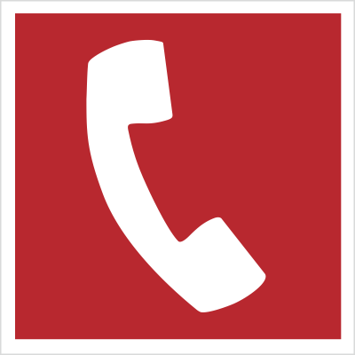 Znak Telefon do użycia w stanie zagrożenia na Folii Świecącej (205)