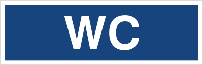 Znak wc na płycie PCV (823-36)