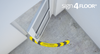 UWAGA DRZWI - caution door swing area (znak podłogowy)