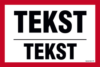 Znak na zamówienie Wzór S-215 na płycie zwykłej