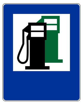 Znak informacyjny METALOWY Stacja paliwowa (D23)