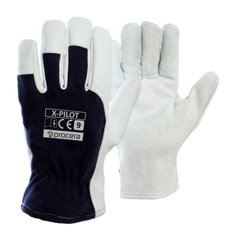 Rękawice ochronne wzmocnione kozią skórą X-PILOT