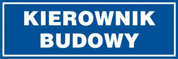 Znak Kierownik budowy (PB163)