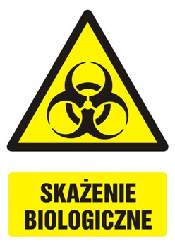 Znak Skażenie biologiczne na Folii Samoprzylepnej (GF025)