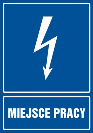 Znak Miejsce pracy na Folii Samoprzylepnej (HG001)