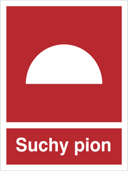 Znak suchy pion na Folii Samoprzylepnej (218)