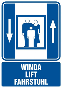 Znak Dźwig osobowy na Folii Samoprzylepnej (RB003)