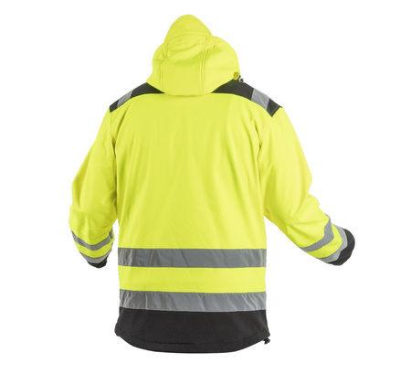 Kurtka Softshell z kapturem ARGEN ostrzegawcza