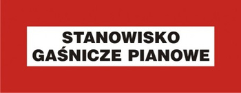 Znak Stanowisko gaśnicze pianowe na płycie PCV (BC126)