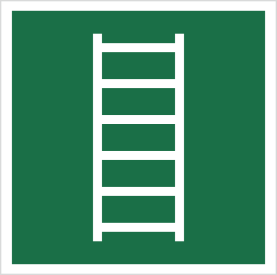 Znak Drabina ewakuacyjna (E59) (ISO 7010) Techem
