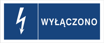 Znak Wyłączono na płycie PCV (530-08b)