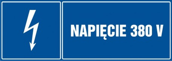 Znak Napięcie 380V na płycie PCV (HH022)