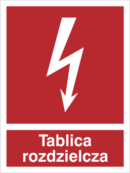 Znak tablica rozdzielcza na płycie PCV (219-03)