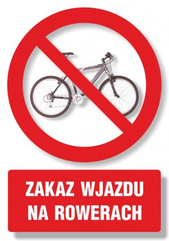 Znak Zakaz wjazdu na rowerach (PC107)