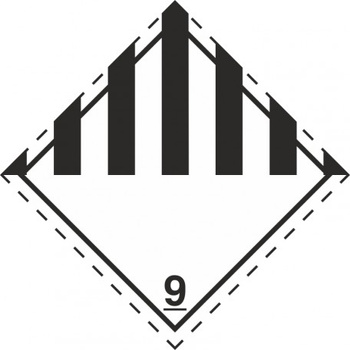 Znak różne materiały i przedmioty niebezpieczne na Folii Samoprzylepnej (MB126)