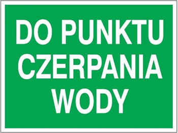 Znak do punktu czerpania wody na płycie PCV (857-26)