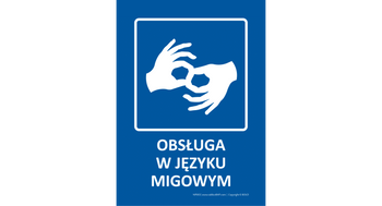Znak Obsługa w języku migowym NP003