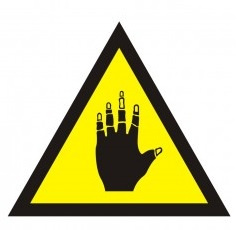 Znak bezpieczeństwa - Ostrzeżenie przed substancjami żrącymi (JA002)