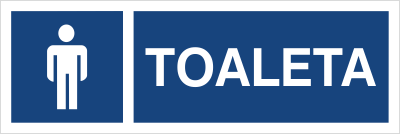Znak toaleta męska na Folii Samoprzylepnej (823-23)