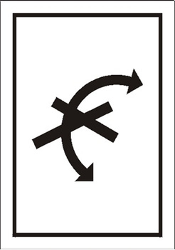 Znak nie przemieszczać przez toczenie na Folii Samoprzylepnej (701-12)