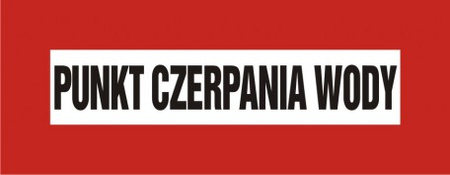 Znak punkt czerpania wody na płycie PCV (BC113)