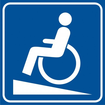 Znak Podjazd dla niepełnosprawnych (RA115)