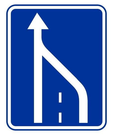 Znak informacyjny METALOWY Koniec pasa ruchu (D14)