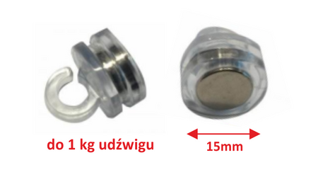 Uchwyt magnetyczny mały do znaków podwieszanych (2szt) (UM-1)