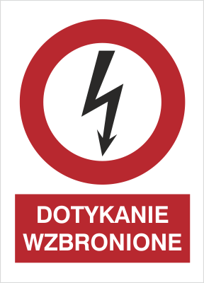 Znak Dotykanie wzbronione na Folii Samoprzylepnej (630-10)