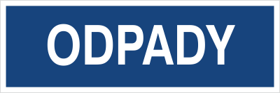 Znak odpady na Folii Samoprzylepnej (801-94)
