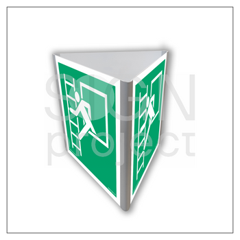 Znak AE816 Okno ewakuacyjne świecący (3D dościenny)