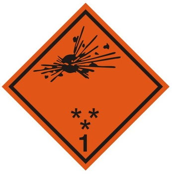 Nalepka substancje i przedmioty wybuchowe