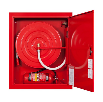 Hydrant wewnętrzny wnękowy uniwersalny fit DN25 z miejscem na gaśnicę pod zwijadłem - SUPRON