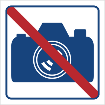 Znak zakaz fotografowania na płycie PCV (823-42)