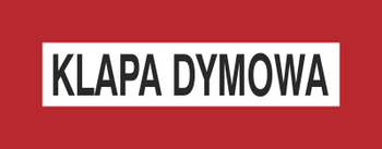 Znak klapa dymowa na płycie PCV (231-22)