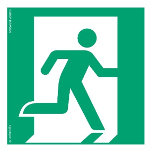 Znak wyjście ewakuacyjne (prawostronne) (AE002) Signproject