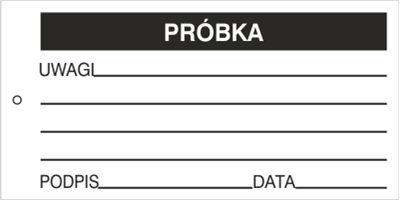 Znak próbka na płycie HIPS (802-51)