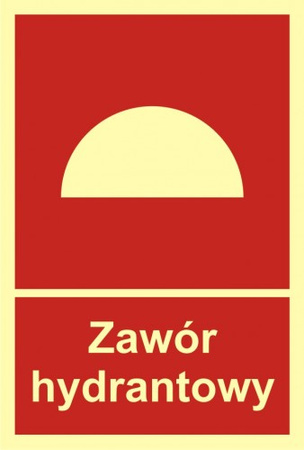 Znak zawór hydrantowy na Płycie Świecącej (BB015)
