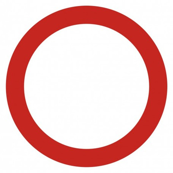 Znak Zakaz ruchu w obu kierunkach na Folii Samoprzylepnej (SA002)