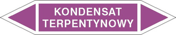 Tabliczka na rurociągi Kondensat terpentynowy znak na płycie PCV (R-KZ02)