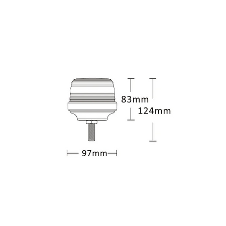 Lampa błyskowa, kogut LED 25W (mocowana na śrubę) ALR0076