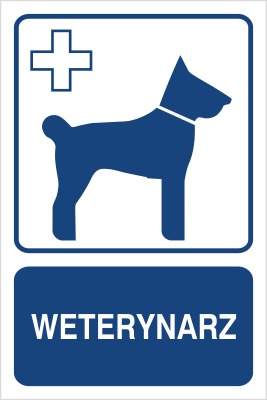 Znak weterynarz na Folii Samoprzylepnej (823-136)