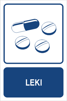 Znak leki na płycie PCV (823-150)