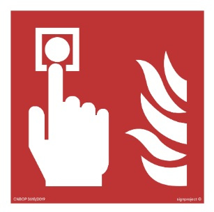 Znak alarm pożarowy ROP (BF005) Signproject