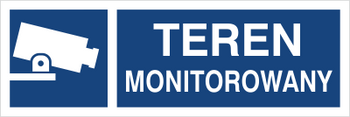 Znak teren monitorowany na Folii Samoprzylepnej (823-25)