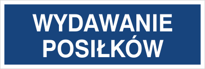 Znak wydawanie posiłków na płycie PCV (801-218)