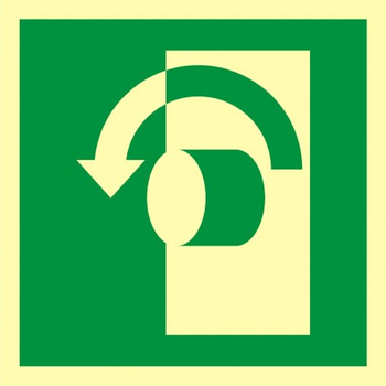 Znak przekręcić w lewo, aby otworzyć (AE018) Signproject