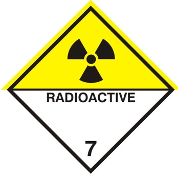 Nalepka materiały promieniotwórcze