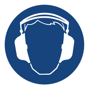 Znak nakaz stosowania ochrony słuchu na Folii Samoprzylepnej (404)